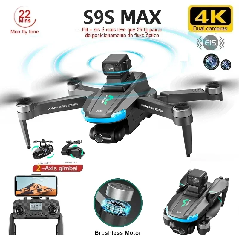 NEW S9S MAX MINI Drone 4K 2-Ax - Drone Gimbal Brushless reseña y precio