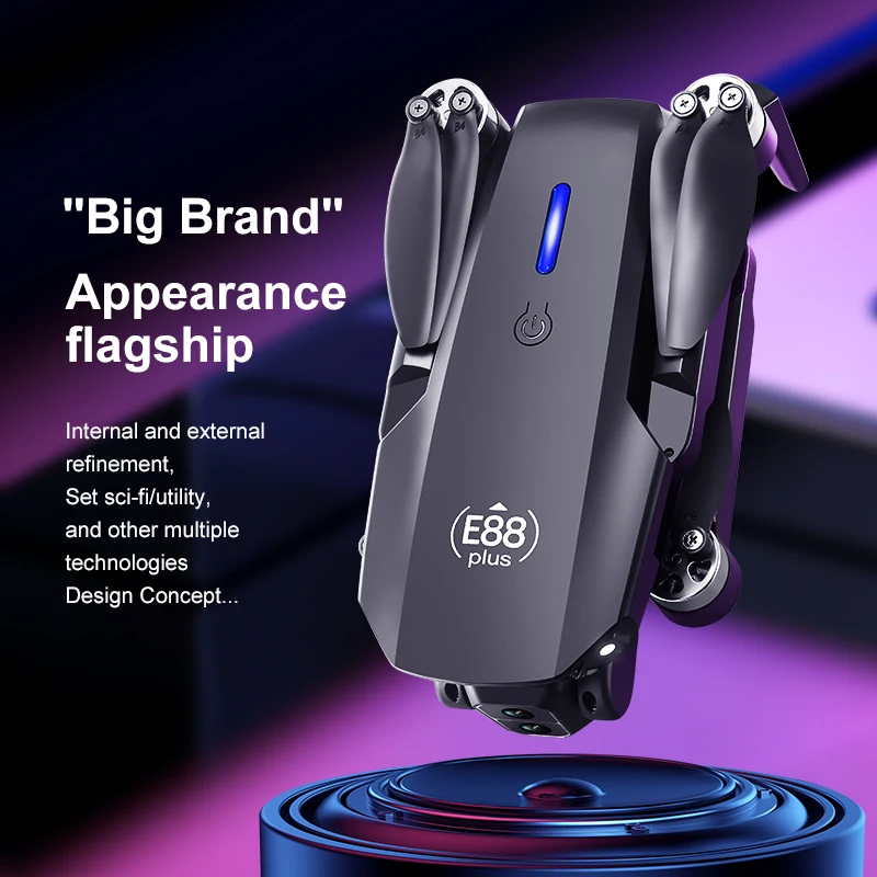New E88 Plus Quadcopter Drone: - Drone Gimbal Brushless reseña y precio