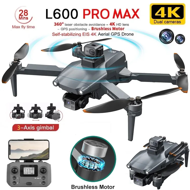 L600 PRO MAX GPS Drone Profess - Drone Gimbal Brushless reseña y precio