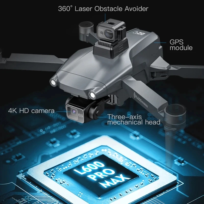 L600 PRO MAX GPS Drone Profess - Drone Gimbal Brushless reseña y precio
