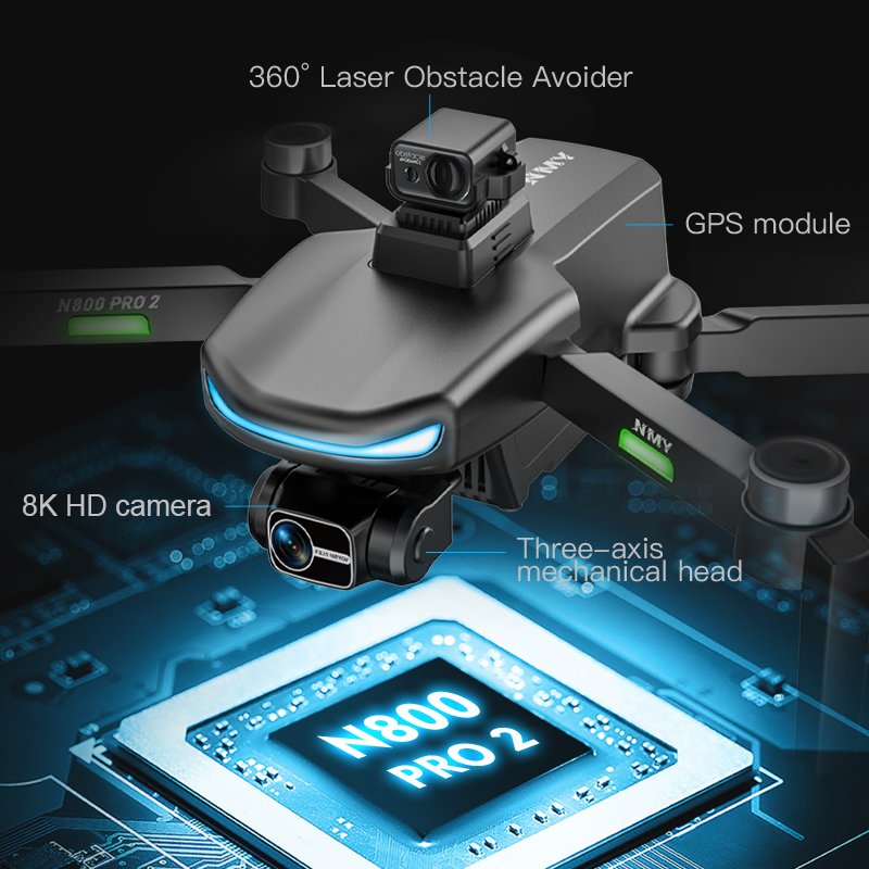 N800 PRO 2 GPS Drone Professio - Drone Gimbal 2 Axis reseña y precio