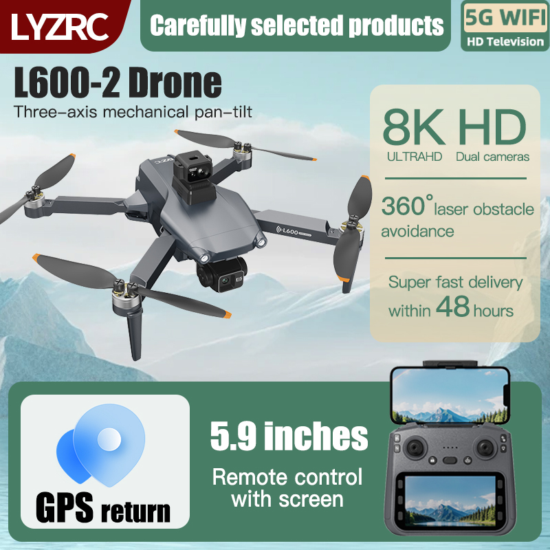 LYZRC L600-2 MAX GPS Drone 3-A - Drone Gimbal 2 Axis reseña y precio