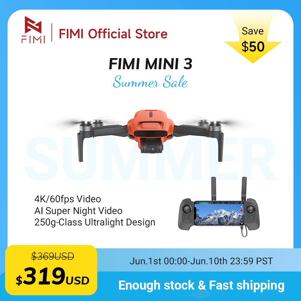 FIMI MINI 3 Camere drone 4K 60 - Drone Gimbal Brushless reseña y precio