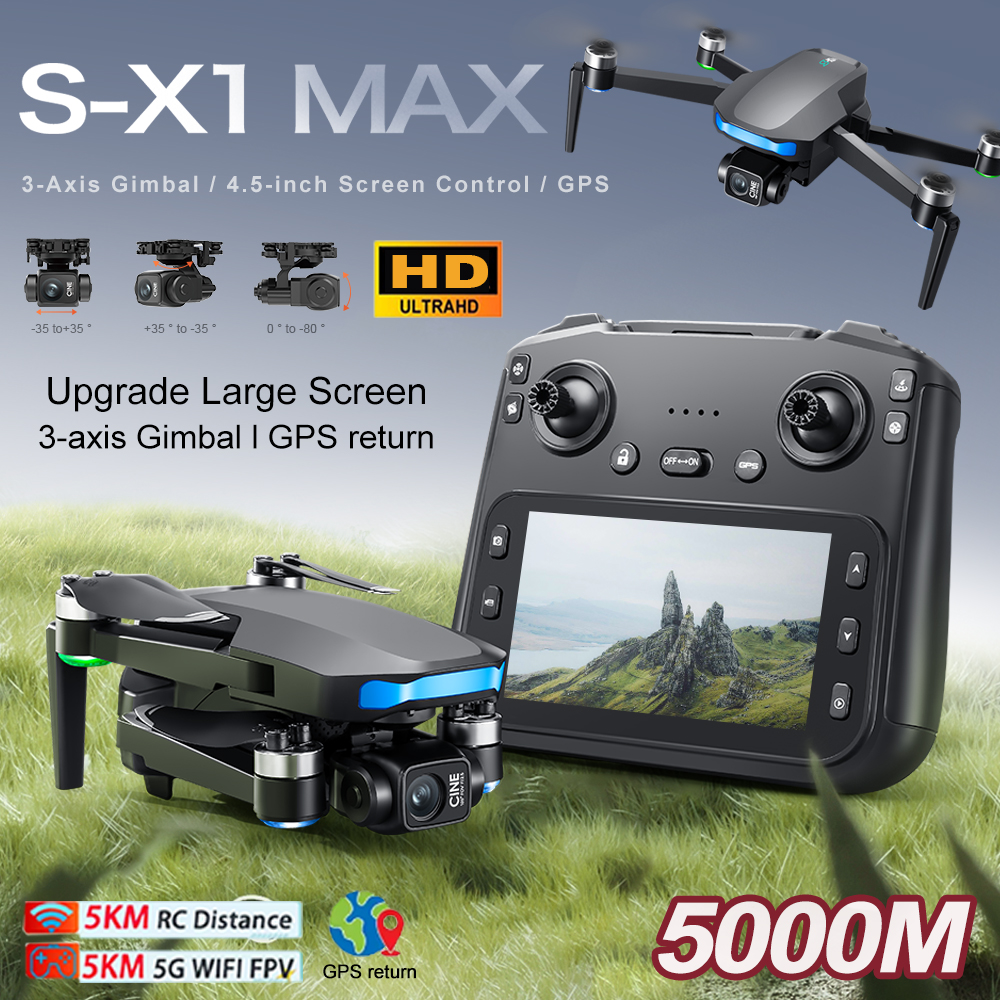 New S-X1 MAX Drone GPS 8K Prof - Drone Gimbal Brushless reseña y precio